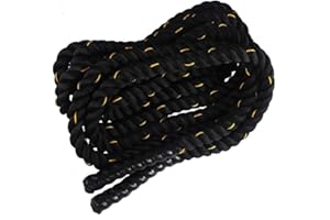 ACTIEXPRESS Acetopway Corde de Combat, Corde ondulatoire pour Exercices de Combat, Corde de Bataille pour Musculation de 38mm diamètre, 9m/12m/15m de Longueur (9m)