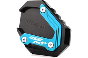 ZEXDDI Fit For 450MT CF 450 MT MT450 2024 2025 Motorcycle CNC Kickstand Pad Foot Enlarged Plate Side Stand Extension MT 450 Accessories (Blue)