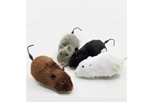 WPPPAN Katzenspielzeug zum Aufziehen, realistische Maus, lustiges bewegliches Haustierzubehör (1 Stück, zufällige Farbe)