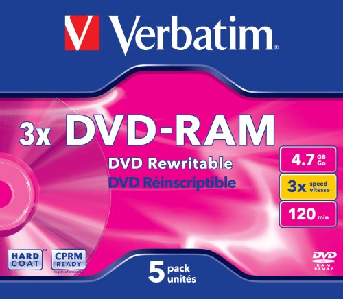 Verbatim DVD-RAM 3x Speed 5er Pack Jewel Case DVD-Rohlinge - 2