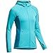 Produktbild Icebreaker Frauen Atom Langarmshirt Kapuze Zip Mid Schichten – Fathom Heather/Admiral/FATHOM Heather, Größe XS - Aquamarine/Alpine