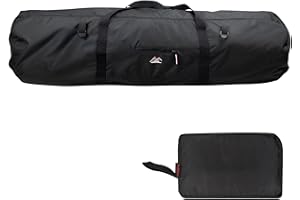 Homirty Tent Storage Bag, Tent Pole Bag Heavy Duty, Large Capability Camping Pole Bag, Gazebo Carry Bag, Foldable Tent Duffel Bag, with Zipper, 90x30x30cm, Accessories Outdoor Travel, Black