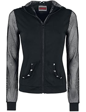 Jawbreaker Netted Hoodie Felpa donna nero