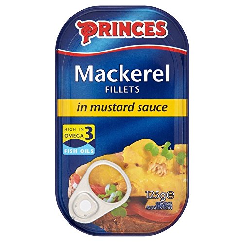 Princes Mackerel Fillets in Mustard Sauce (125g) - Pack of 6