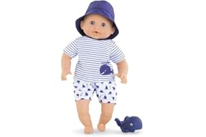 Corolle - Mon Premier Poupon, Bébé Bain Marin, 30cm, dès 18 Mois, avec Jouet de Bain Baleine, 9000100670