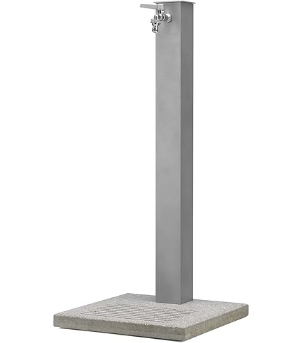 Fontana Da Giardino Moderna In Acciaio Antracite - Altezza 1m, Con Rubinetto Ottone E Ciottoli - Foto 11