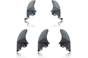 UPSURF Tabla de Surf FCS II Aletas Fibra de Vidrio Quad Fin Thruster Set Tener Panal para Surf Paddle Board