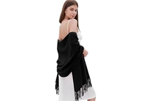 RIIQIICHY Bufandas para Mujer Invierno Chal Fiesta Estolas para Bodas Pasminas Grandes Pañuelos Fular Foulard