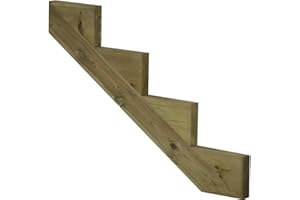 Vinuovo - Cosciale Legno- 4 Gradini, Supporto per Scale Esterne