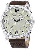 Mike Ellis New York Herren-Armbanduhr XL PETROL Analog Quarz Leder SL4318/2