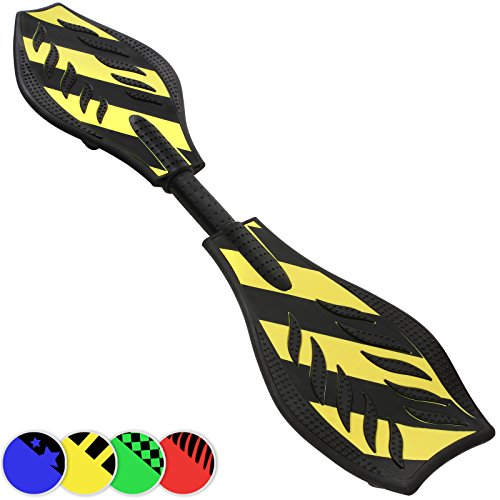 Physionics - Monopatín Waveboard - tabla de skate skateboard - color amarillo