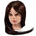 Neverland Professional 22" 30% Real Human Hair Hairdressing Equipment Styling Head Doll Mannequin Training Head Tools Braiding Cutting Student Practice Model with Clamp