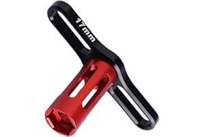 CENPEK Llave Hexagonal de Rueda de 17 mm para neumáticos de Coche RC 1/8, Rojo