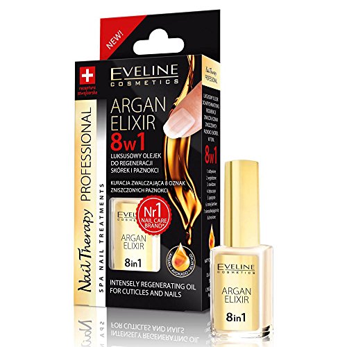 EVELINE Cosmetics Nail Therapy Argan Elixir 8in1 Nail and Cuticles Intensely Regenerating Oil 12ml