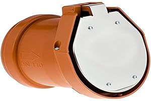 WYSKONT di ritegno, tappo di ritorno con valvola in acciaio inox con gomma di tenuta, terminale, di non ritorno per tubo da (DN110)