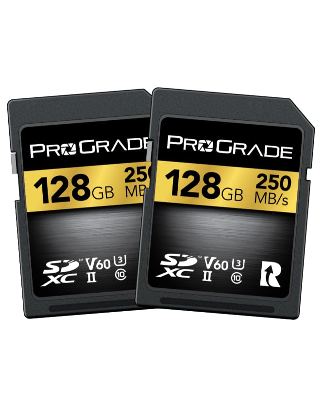 ProGrade Digital SDXC UHS-II V60 Memory Card (128GB), 2-Pack