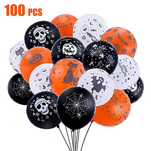anaoo 100PCS Decoración de Halloween Globos de Látex para...