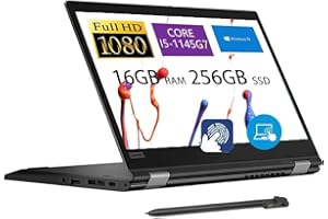 Lenovo ThinkPad L13 Yoga Gen 2, ordinateur portable professionnel 2 en 1, Intel Core i5-1145G7, écran tactile FHD 13,3", 16 Go de RAM, 256 Go SSD, stylet, Windows 11 Pro (renouvelé)