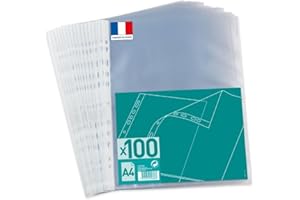 ELBA Sachet de 100 Pochettes perforées A4 PP 4/100eme
