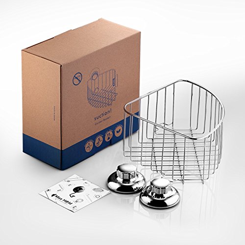 MaxHold Saugschraube Duscheckkorb,Befestigen ohne bohren – Edelstahl rostet nicht – Küchen & Badezimmer Aufbewahrung - 3