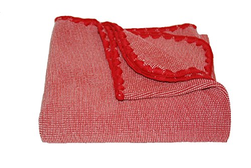 Preisvergleich Produktbild Disana Melange-Babydecke Wolle, Größe: 80x100 cm (rot)