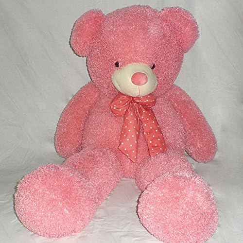 Weedoo Xmas/ Birthday Gift Sale: Giant Soft Plush Pink Teddy Bear with Bow tie - 160CM (5 ft 3 inches)