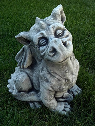 Riesiger Drache Steinfigur Feng Shui Dragon aus Steinguss, frostfest - 2