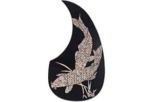 Healifty 1 Pc Guitar Pickguard Anti Scratch Guard Plate Self Adhesive Pick White Fishes Guard Sticker for Acoustic Guitar Parts 128mm