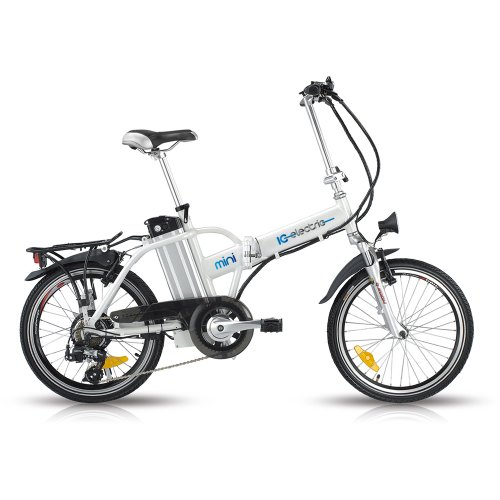IC Electric Bicicleta eléctrica plegable Mini White