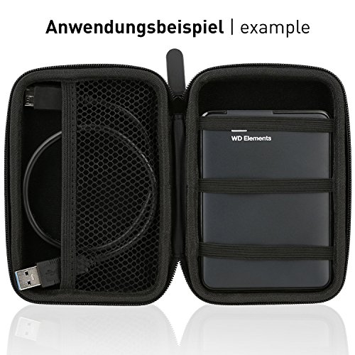 Wicked Chili 2,5″ HDD Case, Festplattentasche für 2.5 Zoll Festplatte und SSD (Tasche mit Kabelfach, Innenmaß: 12,8 x 8,3 x 3,5 cm) - 3