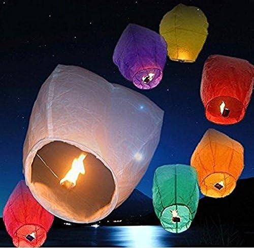 Rainbow love 10 Pack Multicolor Chinese Sky Lanterns Wish Balloon Wishing Lamp Wishing Light for Wedding Birthday Christmas Party