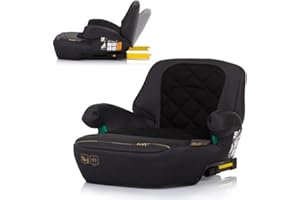 DERMODIVA Seggiolino Rialzo Auto Isofix, Alzatina Auto Bimbi Isofix I-SIZE per bambini 6-12 anni, 125-150 cm, 22-36 kg, comodo e spazioso, seduta imbottita, schienale reclinabile (obsidian)