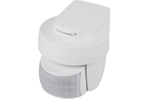 Homematic IP Smart Home Bewegungsmelder mit Dämmerungssensor – außen, Zubehör für Smart Home, Bewegungserkennung, schaltet Leuchten, Energie sparen, 142809A0
