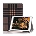 Produktbild elecfan iPad Pro 12.9 Zoll 2018 Hülle Case, Ultra Dünn Bookstyle Folio PU Leder Fall mit Karomuster Retro Vintage Smart Kartenfächer Standfunktion Perfekt für iPad Pro 12.9 Zoll 2018,Braun