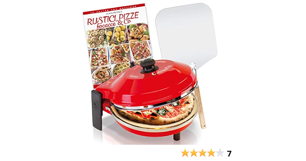 SPICE - Forno Pizza CALIENTE con pietra refrattaria 32 cm 400 gradi  Resistenza circolare + Pala 66 cm in alluminio alimentare + Ricettario  Rustici Pizze Focacce : Amazon.it: Casa e cucina