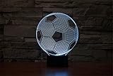 SmartEra® Mehrfarbige 3D optische Täuschung USB Powered 7 Farben Fußball setzen Botton Stimmungs Lampen Beleuchtung Gadget Schreibtischlampe - 6