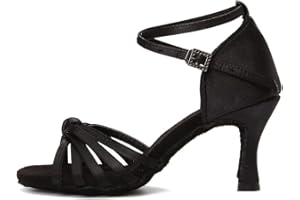 YKXLM Donna & Bambine Scarpe da Ballo Latino Americano Professionali Standard Character Modern Salsa Sala da Ballo Scarpe,ES-CL-GBZS