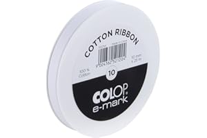 COLOP - COLOP e-mark (10mmx25m) Blanco Algodón Cinta Accesorio para Móvil Impresoras - 1 Pedazo