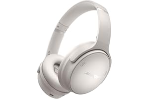 Bose QuietComfort Kabellose Kopfhörer mit Mikrofon und Noise-Cancelling, Bluetooth Over-Ear-Kopfhörer mit Noise-Cancelling, bis 24 Stunden Akkulaufzeit, Rauchweiß