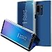 Produktbild Galaxy S9 Plus Hülle, WATACHE Smart Schlaf / Wake Up S-View Fenster Kosmetikspiegel Galvanisieren Plating Stand Feature Slim Full Body Schutz Flip Folio Cover für Samsung Galaxy S9 Plus(Blau)