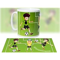 Tasse mit Motiv Fußball - Jungs - Sport / Kunststoff Melamin BPA-frei / optional mit Wunschname / personalisierbar - tolles Geschenk - Geburtstagsgeschenk