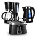 Produktbild Klarstein Sunday Morning 3 in 1 Frühstücks-Set (1,7 L Wassserkocher mit LED-Lichteffekt, 2-Scheiben-Toaster mit Brötchenaufsatz, Kaffeemaschine für 12 Tassen Kaffee) schwarz