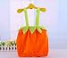 Cute Baby Overall Pumpkin Shape A Suit of Overall And Hat Orange 46cm