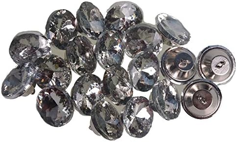 20pcs Crystal Diamante 25mm Sew on Button Upholstery Headboard Sofa DIY Decoration