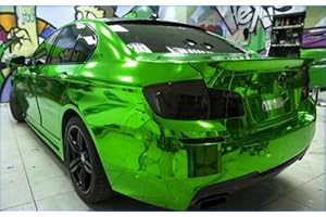 speedwerk-motorwear Stretchable Chrom Grün für 3D Verklebung Car Wrapping, Spiegelfolie, Chromfolie Farbmuster 10cm x 10cm