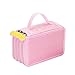 Imported 4 Layers Capacity Pencil Pen Case Travel Makeup Storage Bag Pink RS.750.00