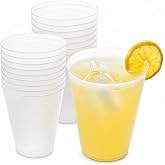 ZENIC | Disposable Hard Plastic Cups | 480 ml | Pack of 25 | Dishwasher Safe | Reusable Durable BPA Free | Ideal for Parties