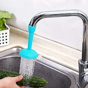 Blazing Star Tap Extension Faucet Long Silicone Adjustable Flexible for Normal tap/Bathroom/Wash Basin Plastic Kitchen Sink Tap Faucet Nozzle with 2 Types Water Flows - Large (1)