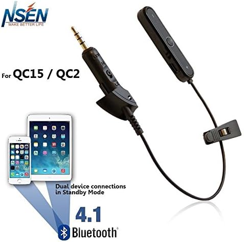 NSEN Bluetooth Adapter Audio Cord Cable for Bose QC15 QC2 Headphones - Enable Bluetooth Function