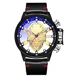 Oasics Smartwatch für Männer und Frauen ，Halloween-Quarzuhr Edelstahl Armband Herrenuhr,Fitness Armband mit Pulsmesser für Android für IOS (Gold)